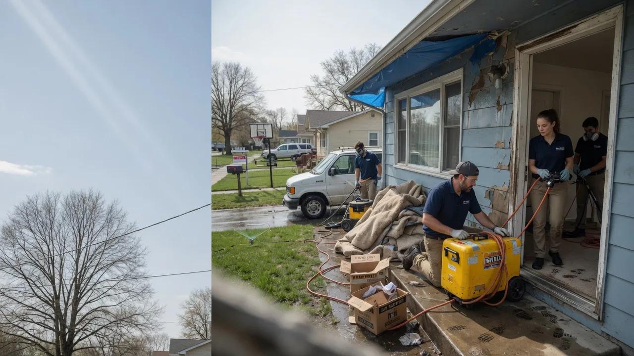 Basement Flood Cleanup in Evansville, IL near me